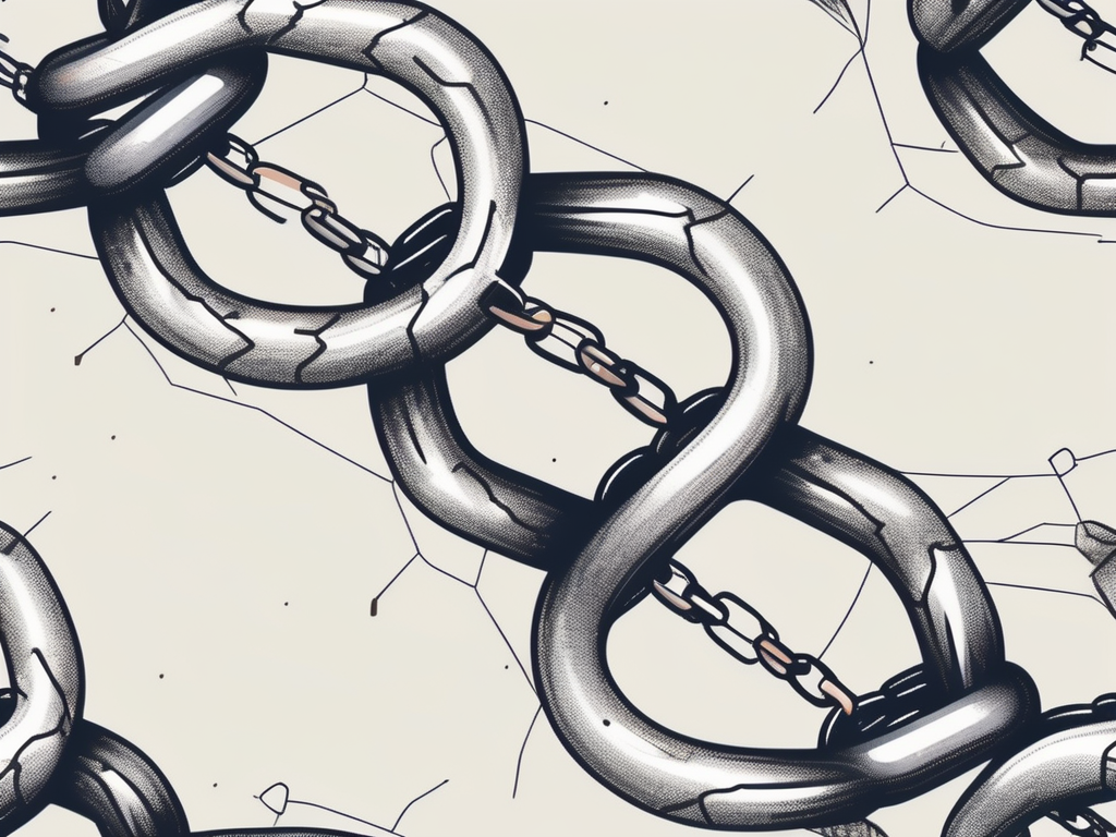 A broken chain link symbolizing infertility