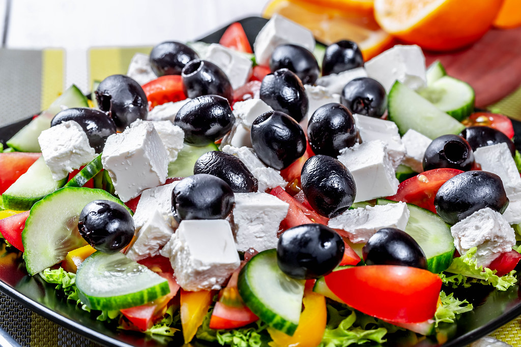 Greek Salad is a part of mediterranean diet known to help when trying to get pregnant