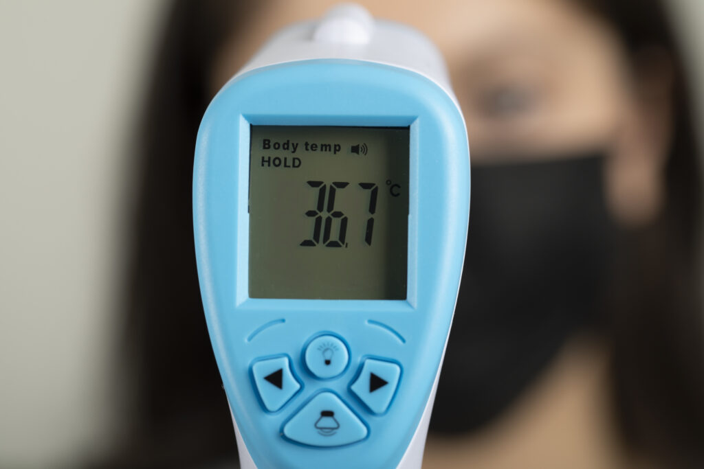 checking basal body temperature